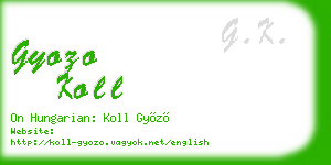 gyozo koll business card